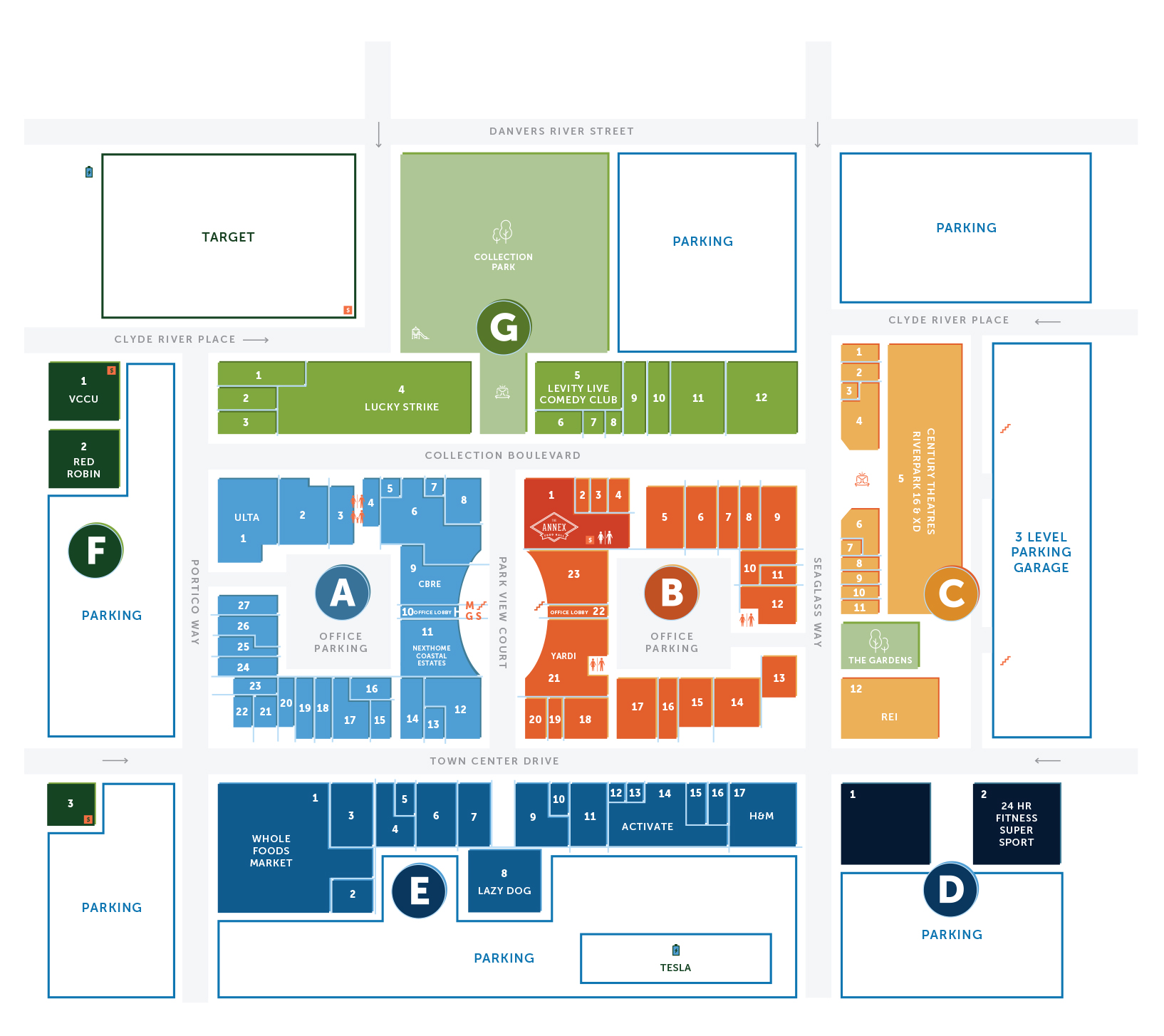 The Collection Riverpark Directory Map